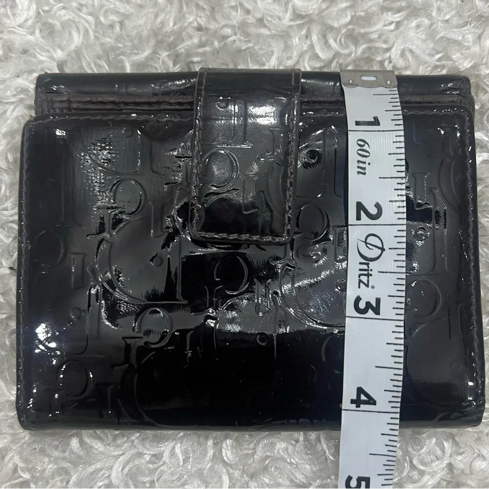 Christian Dior Black Patent Leather Wallet